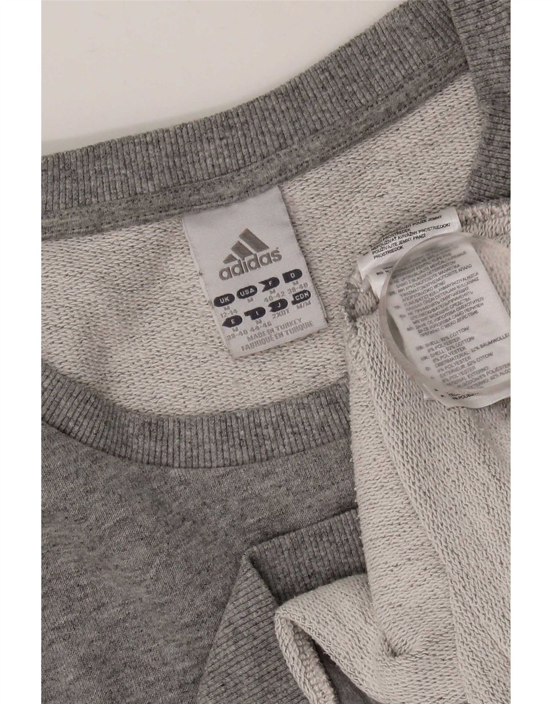 Damska bluza Adidas Jumper UK 12/14 Średnia szara bawełna