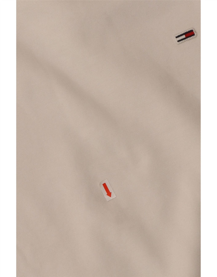 Damska bluza oversize TOMMY HILFIGER UK 6 XS, biała bawełna