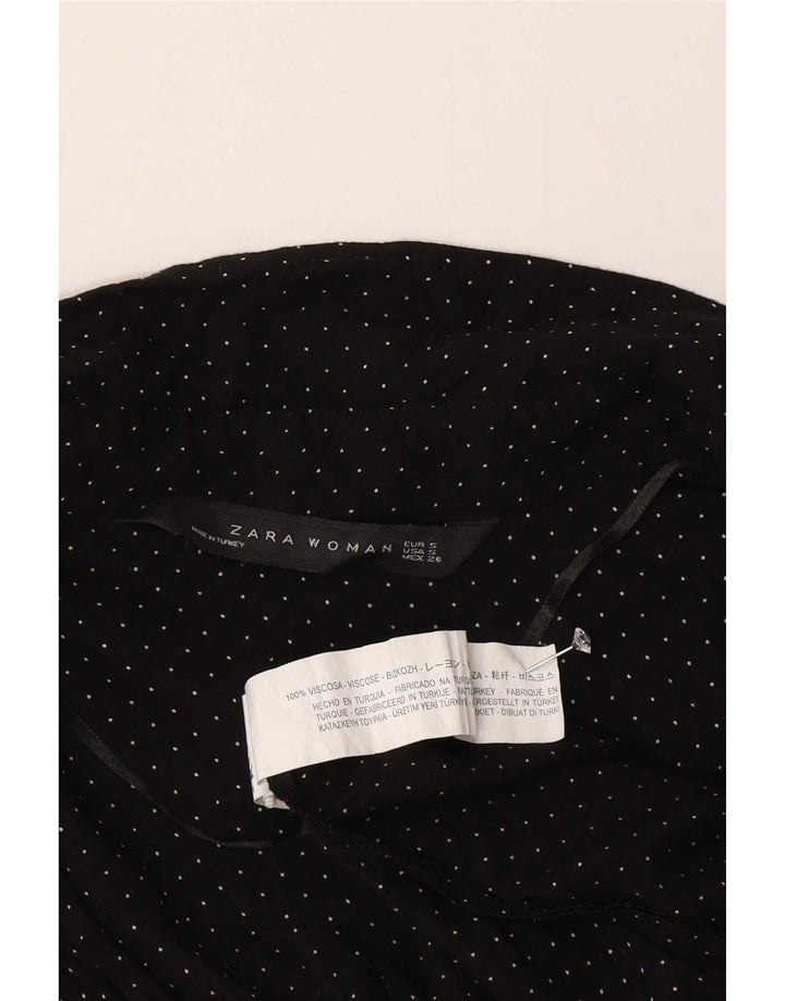 Koszula damska Zara UK 10 Small Black w kropki, wiskoza