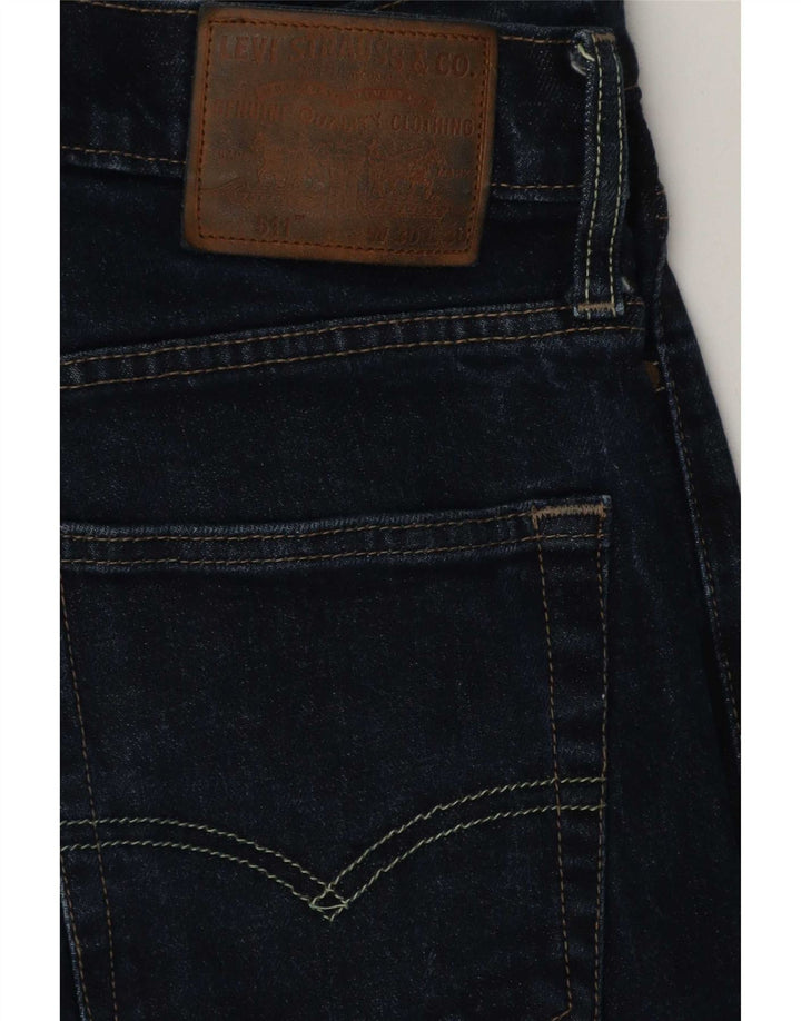 Męskie jeansy Levi's 511 Slim W30 L30 Granatowa bawełna
