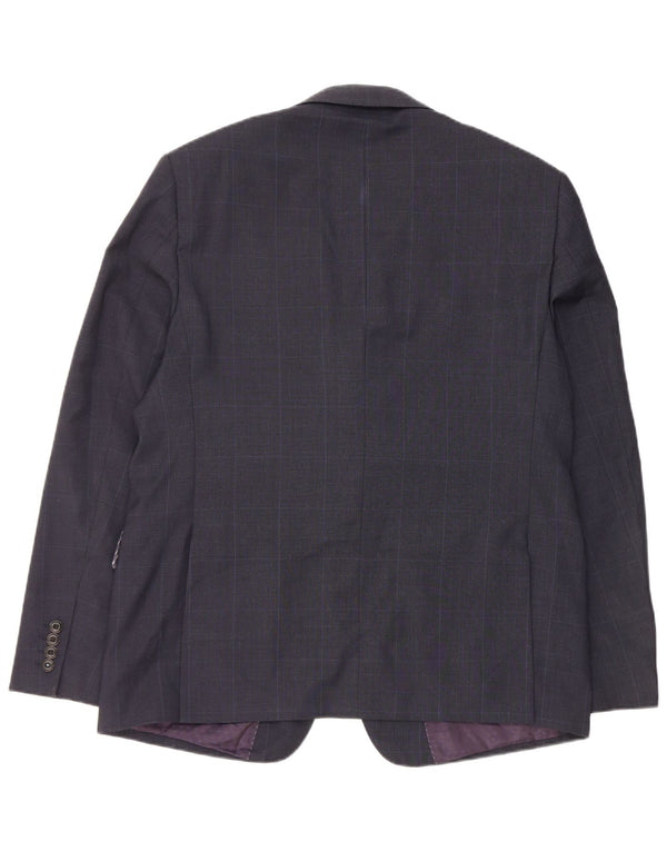 Marks & Spencer Męska marynarka o dopasowanym kroju, UK 44 XL, granatowa w kratkę