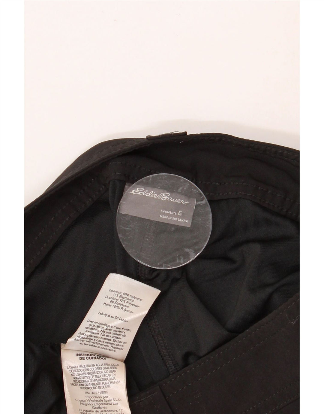 EDDIE BAUER Damska spódniczka mini US 6 Medium W32 Czarny poliester
