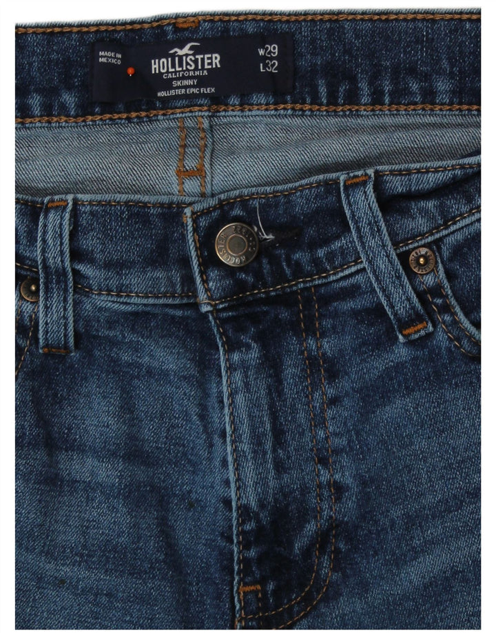 HOLLISTER Męskie jeansy obcisłe W29 L32 Niebieskie bawełniane