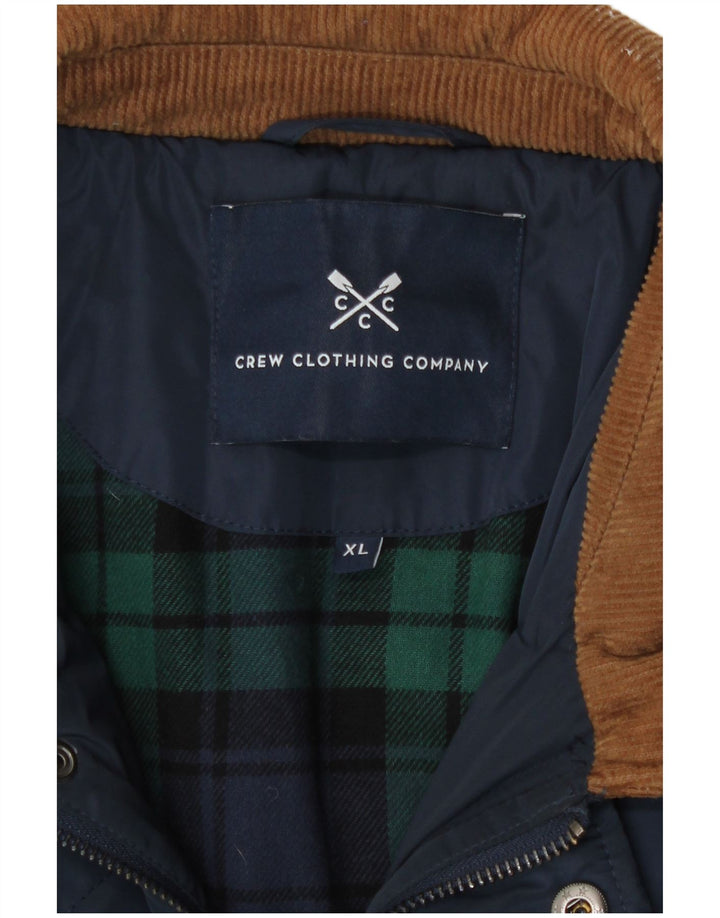 Crew Clothing Męska pikowana kurtka UK 42 XL Granatowy poliester