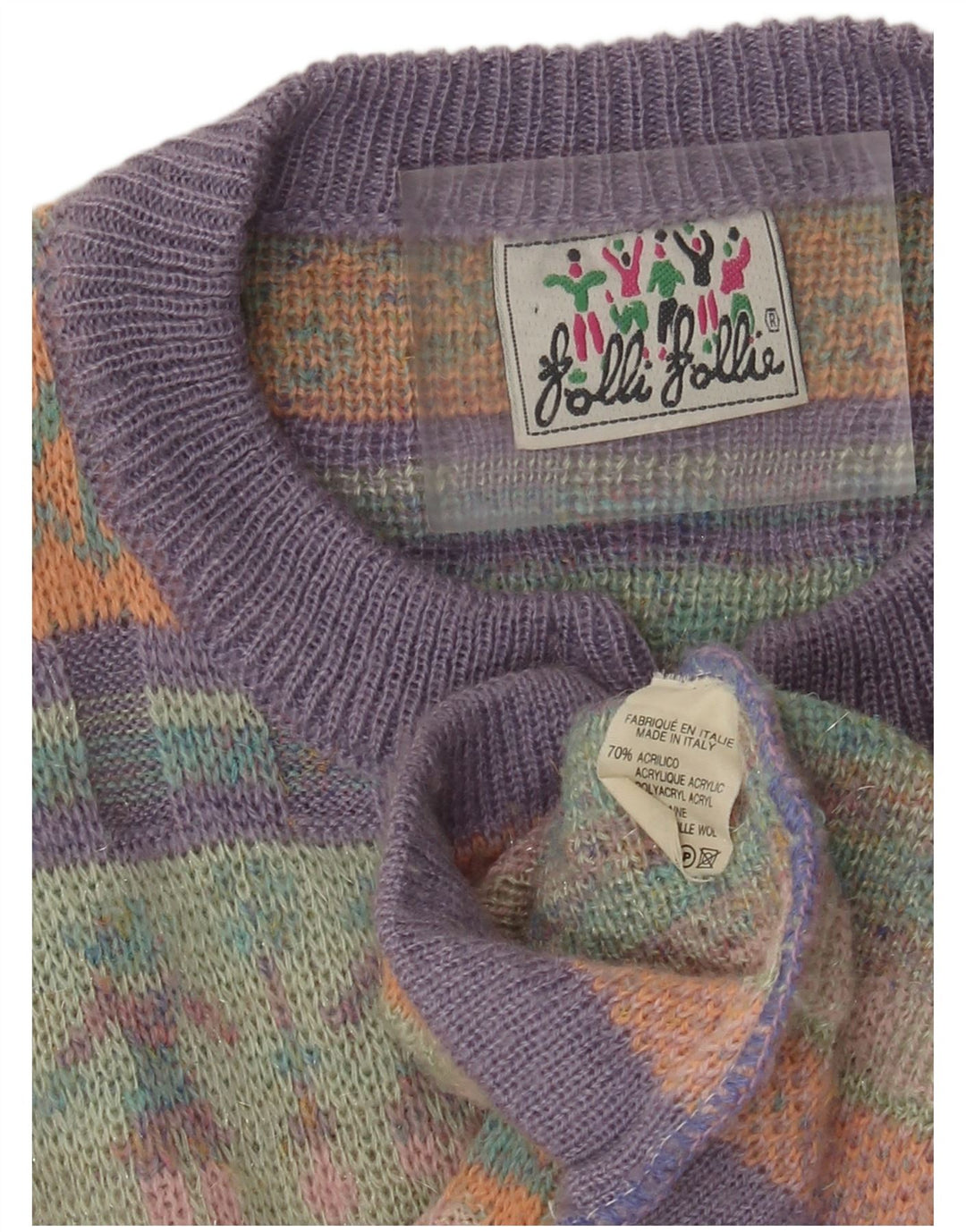 Sweter damski w stylu vintage, UK 12, średni, wielobarwny, Fair Isle