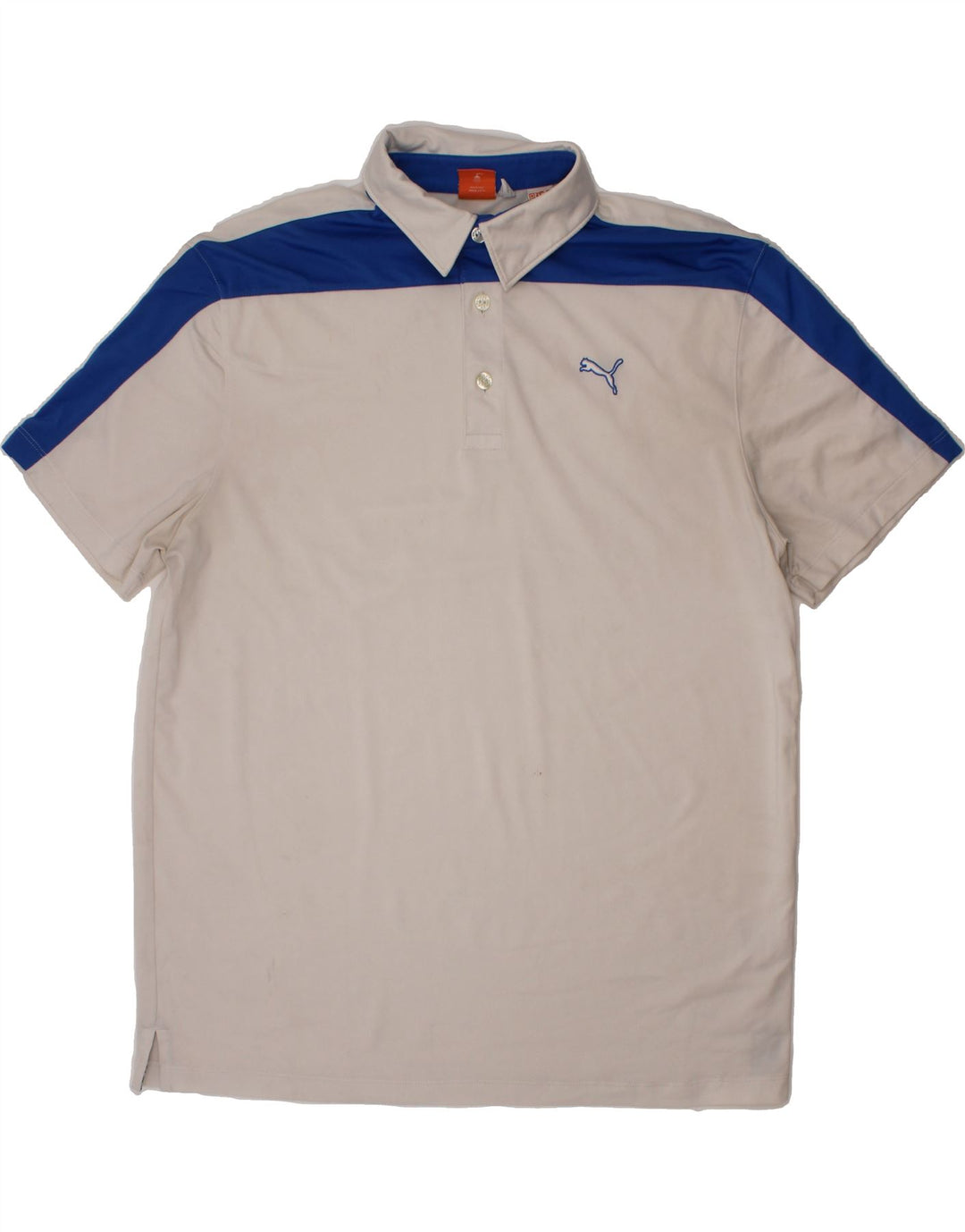 PUMA Boys Polo Shirt 13-14 Years White Colourblock Vintage Puma and Second-Hand Puma from Messina Hembry 