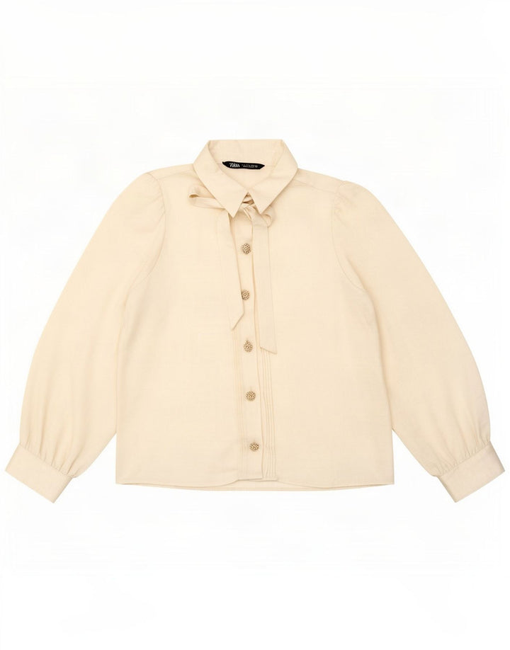 Damska bluzka koszulowa Zara UK 16 Large White Polyester