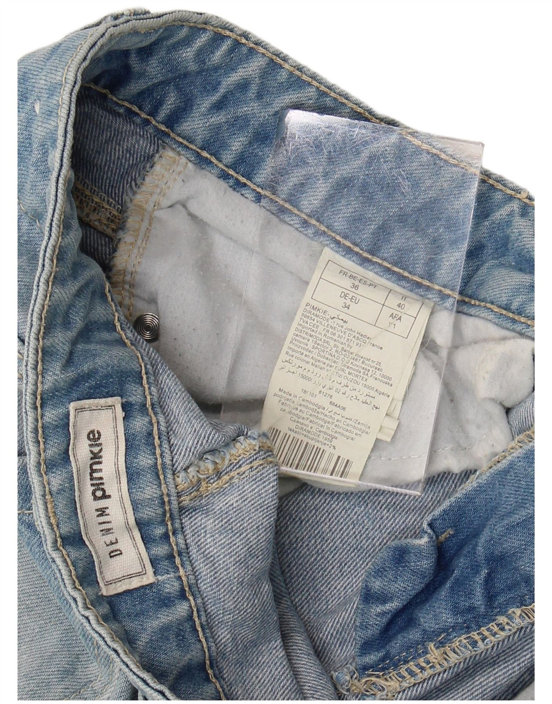 Damskie spodenki jeansowe Pimkie IT 40 Small W30 Niebieskie bawełniane