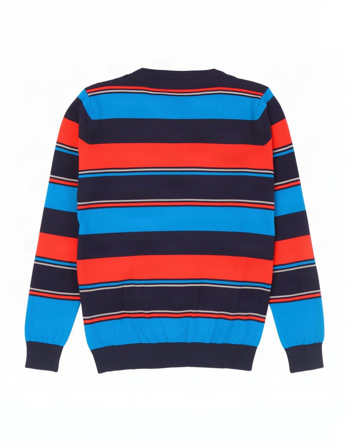 Męski sweter Jack & Jones z dekoltem w kształcie litery V, średniej wielkości, wielobarwny, bawełniany w paski