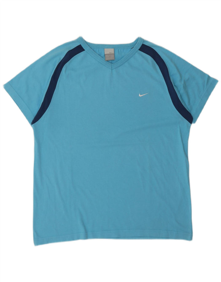 T-shirt męski Nike UK 42/44, duży niebieski blok kolorów