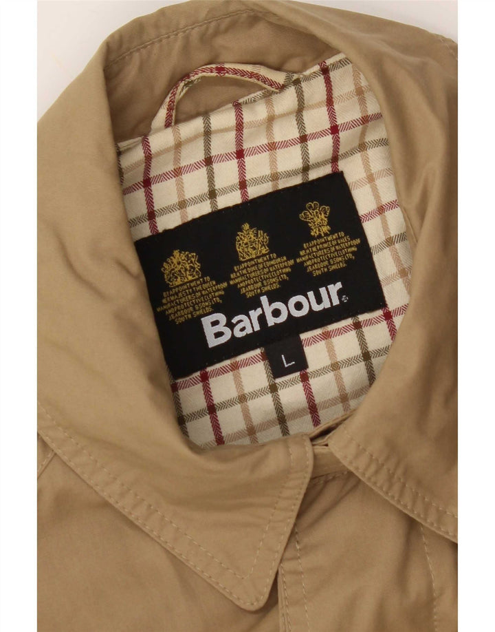 Trencz męski Barbour UK 40, duży, beżowy, bawełniany