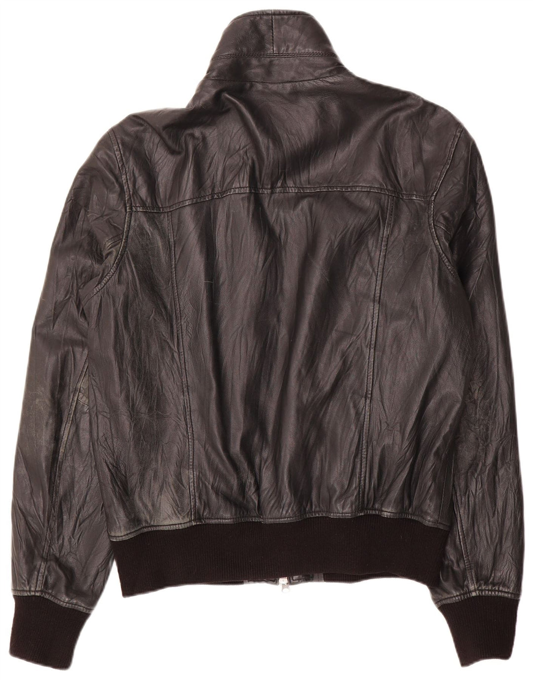 Męska kurtka skórzana typu bomber Bata and More, rozmiar 54, duża, czarna skóra