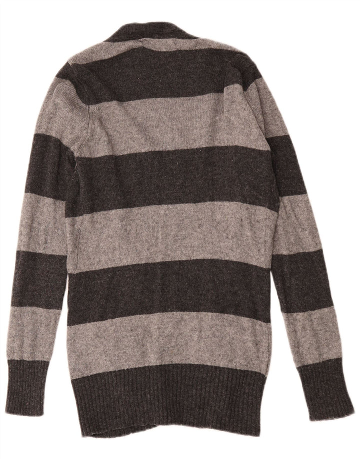 Sweter damski Zara UK 12 w średnie szare paski ze sztucznego jedwabiu
