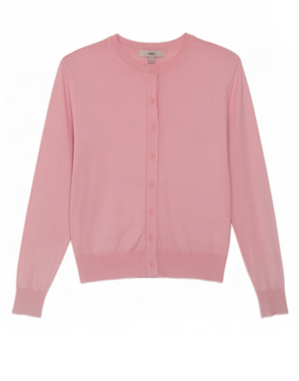 Marks & Spencer Damski sweter kardigan UK 6 XS Różowa wiskoza