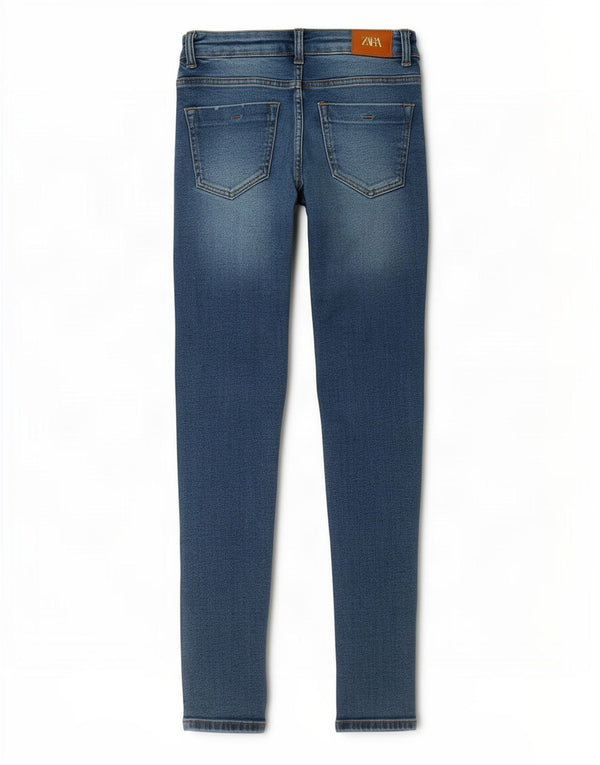 Damskie jeansy Zara Crop Skinny EU 34 2XS W26 L24 Niebieskie bawełniane