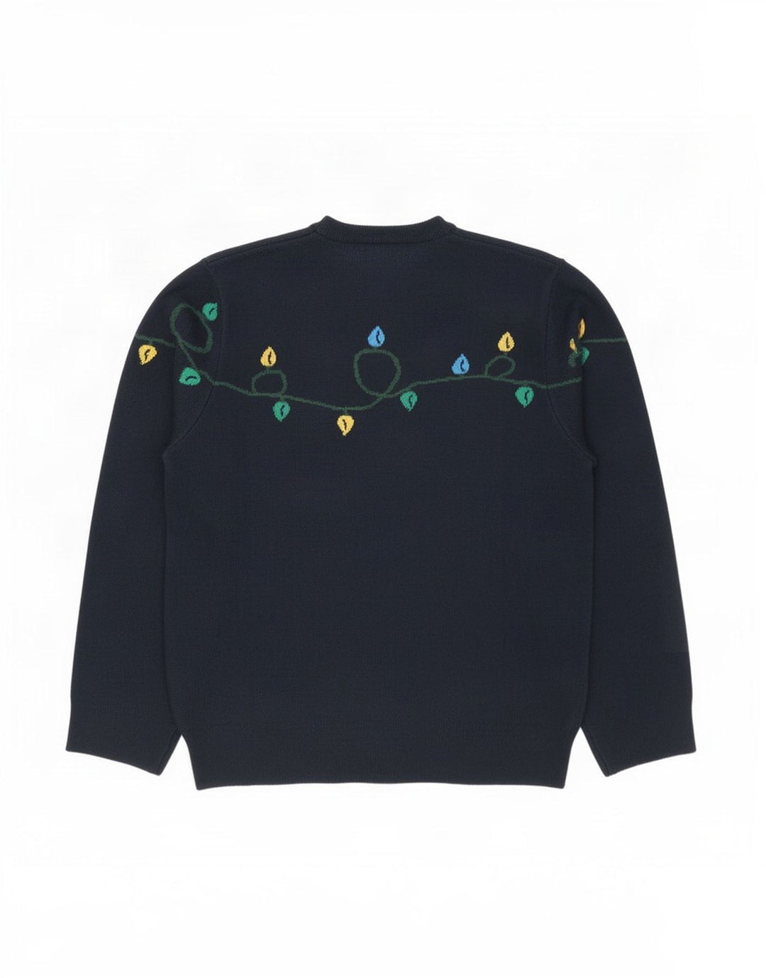 Marks & Spencer Męski sweter z okrągłym dekoltem, duży, granatowy, świąteczny