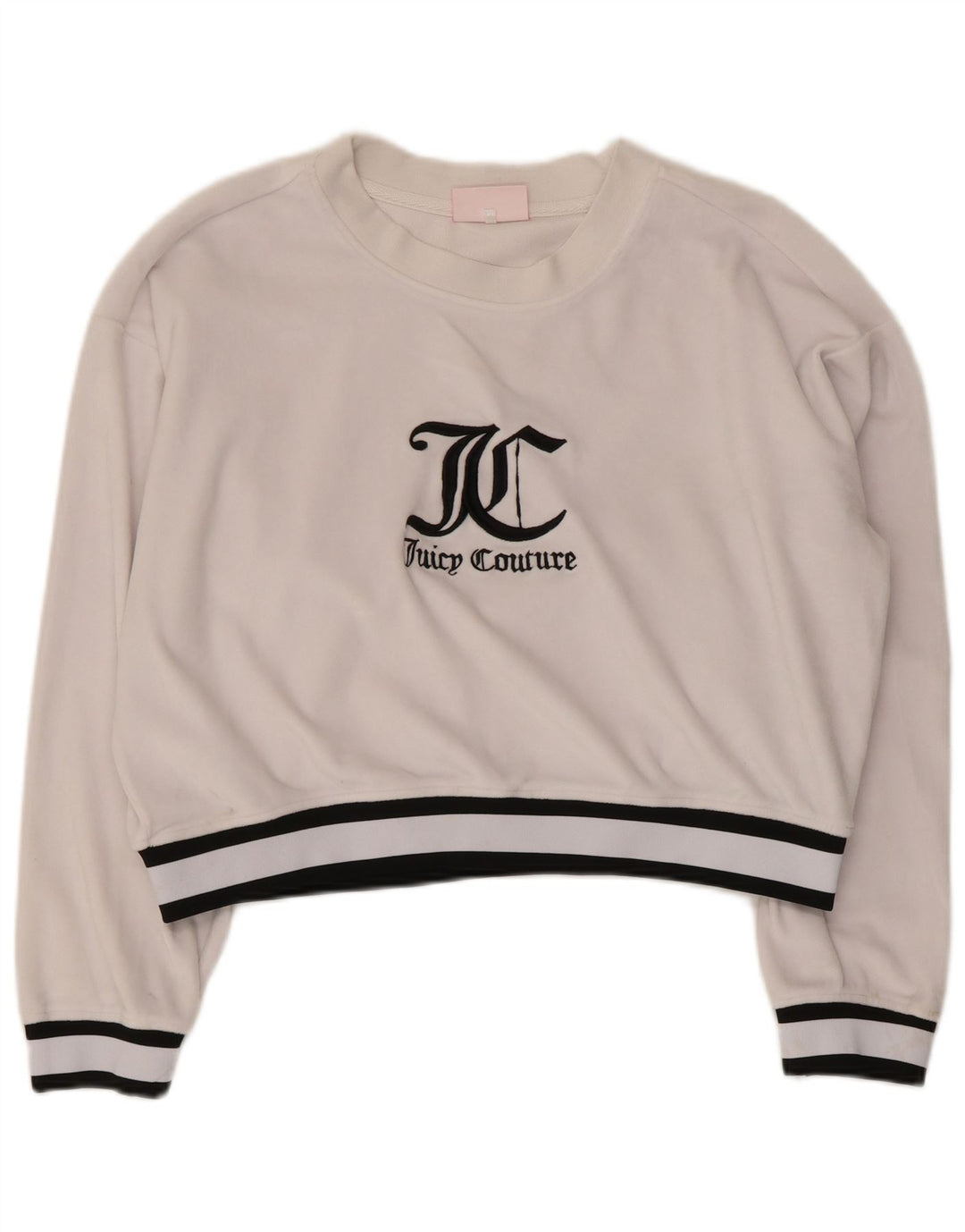 Damski sweter JUICY COUTURE Crop Graphic UK 16, duży, biały