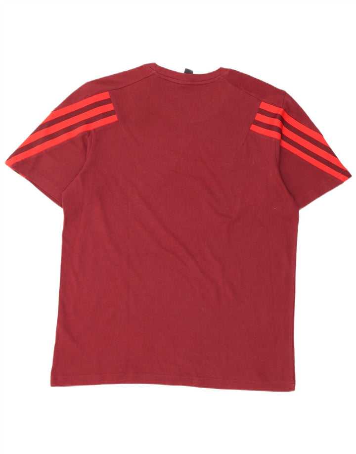 T-shirt męski ADIDAS Primegreen, średni, bordowy, bawełniany