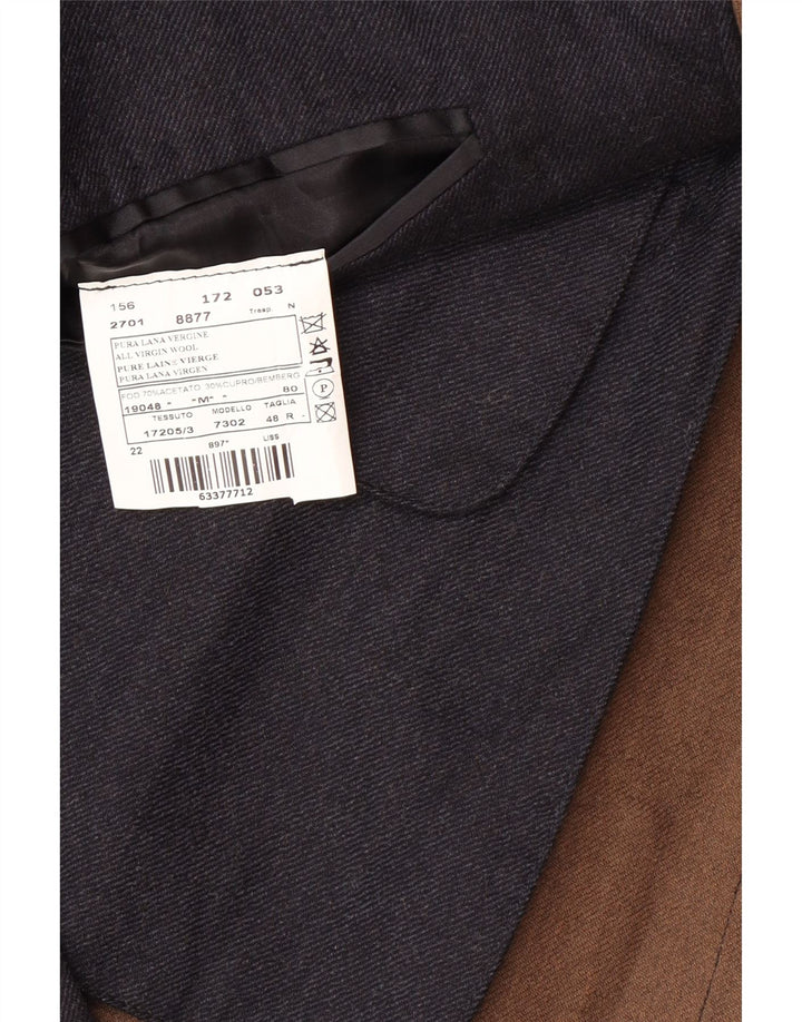 LUIGI BIANCHI Męska marynarka o przedłużonym kroju IT 48 Średni granatowy klasyczny