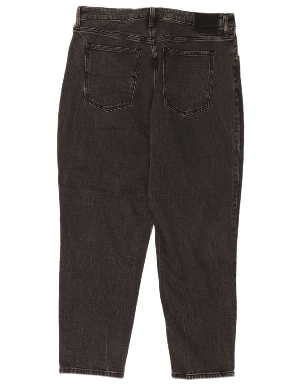 Dżinsy damskie Abercrombie & Fitch Mom zwężane US 14 XL W32 L27 czarne
