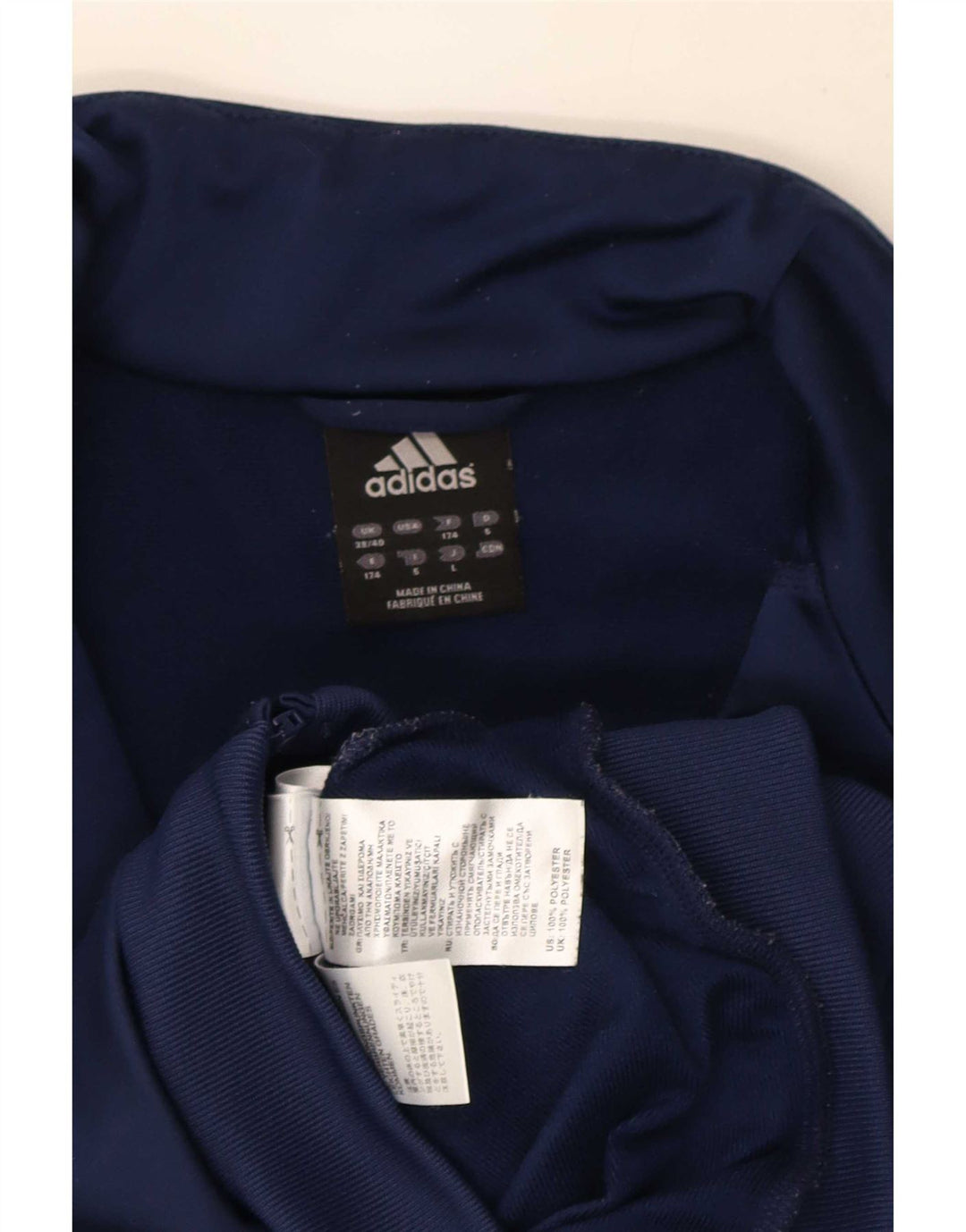 Męska kurtka dresowa Adidas UK 38/40 Średni granatowy poliester