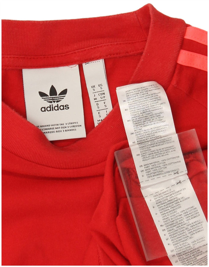 Adidas Męskie Topy Z Długim Rękawem, Małe Czerwone Bawełniane
