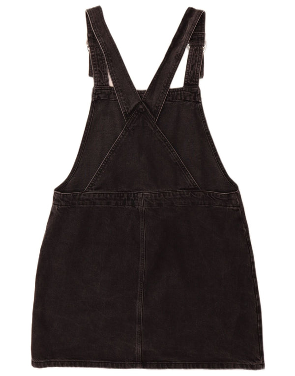 Topshop Damskie ogrodniczki Denimowa spódnica UK 14 Large W34 Czarna bawełna