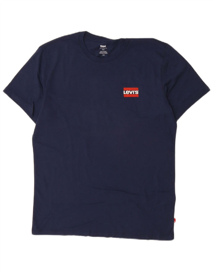 Męski t-shirt Levi's Slim Top, duży, granatowy, bawełniany