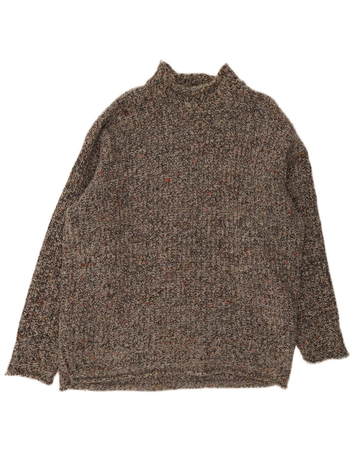 Męski sweter z golfem S. Moritz XL, szary, nakrapiany