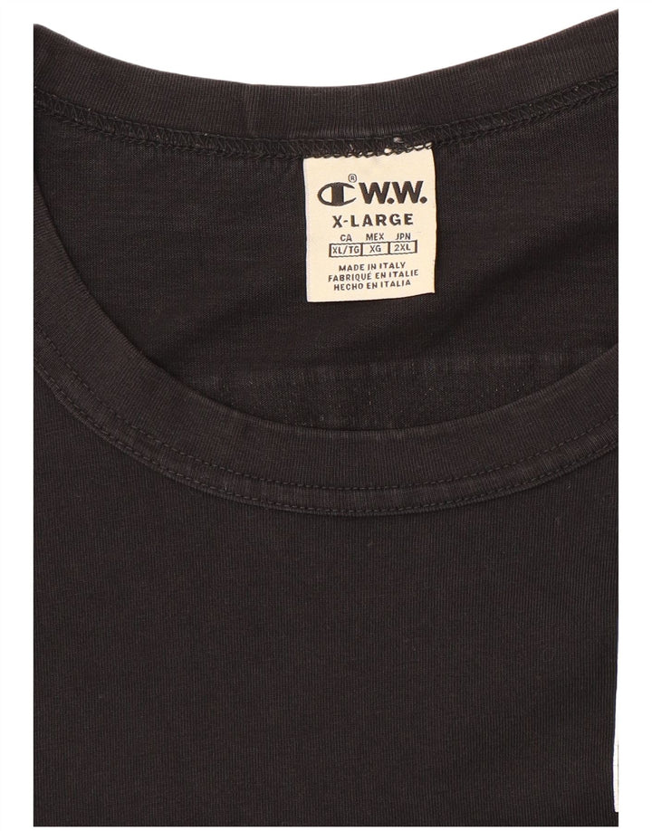 Męski T-shirt Champion z grafiką, XL, czarny