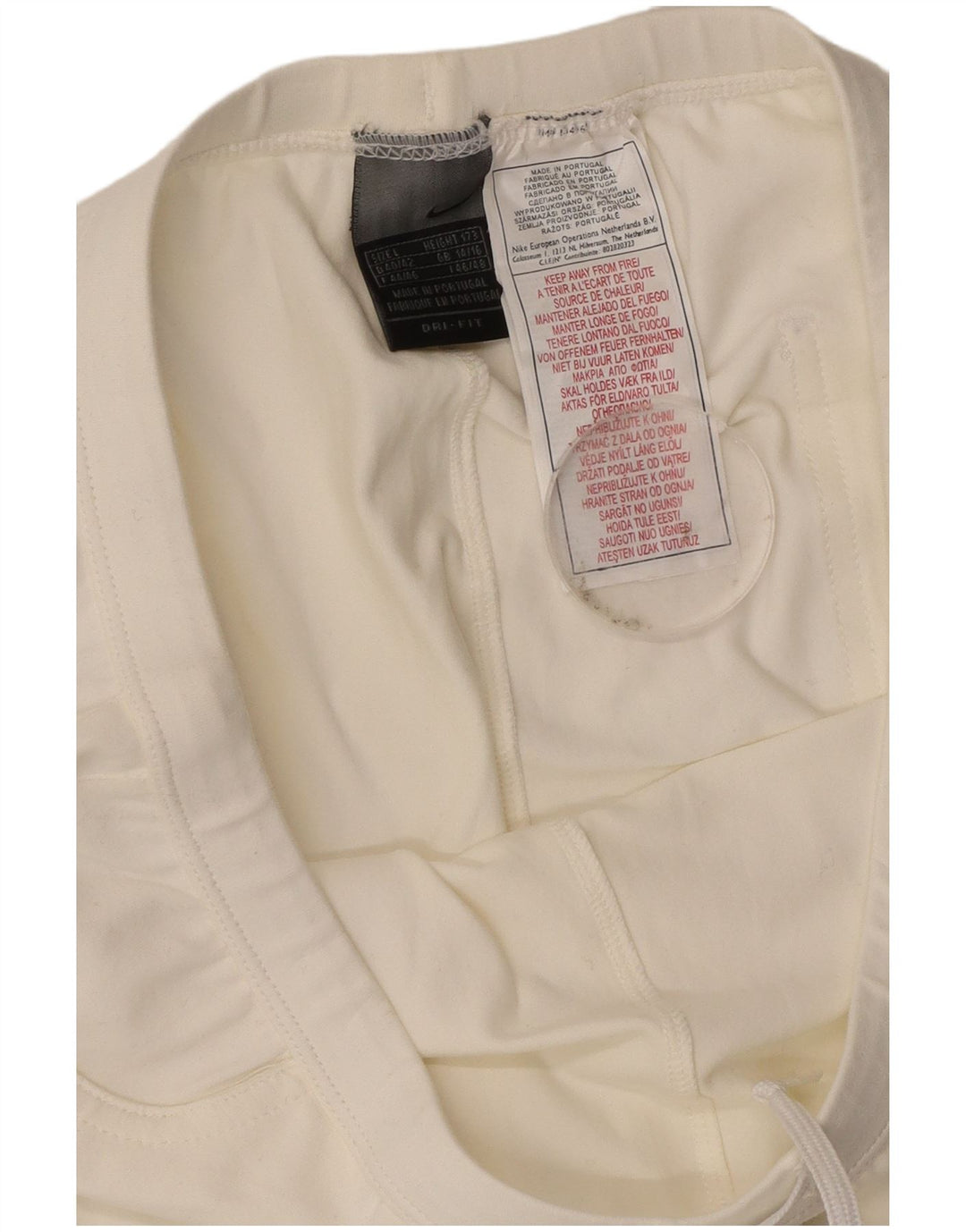 Damskie spodnie dresowe Nike Flare UK 14/16, duże, nylonowe w kolorze złamanej bieli