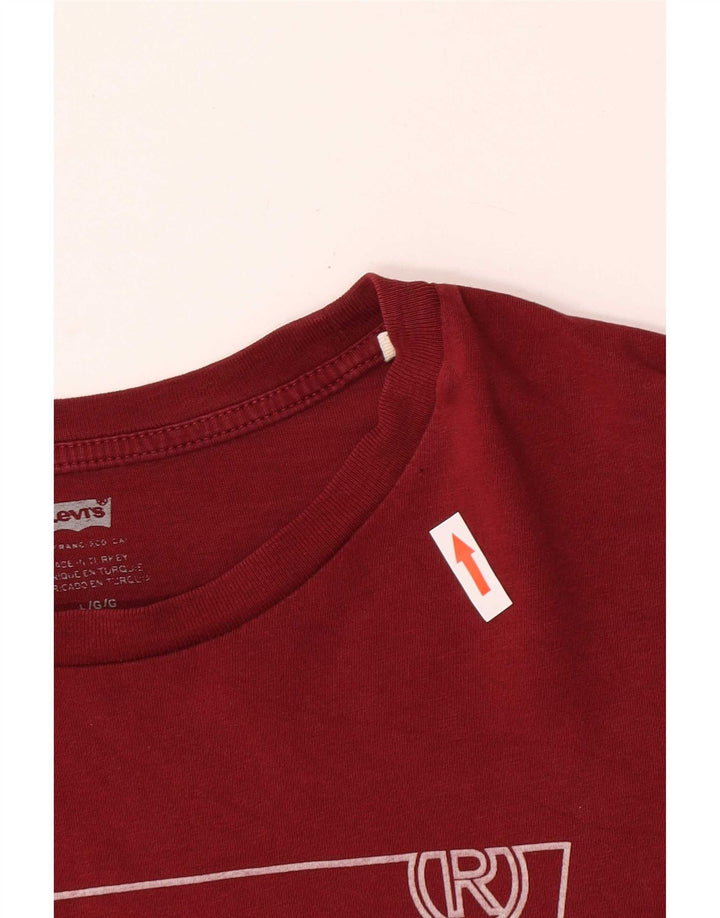 Męski T-shirt z grafiką Levi's, duży, czerwony, bawełniany