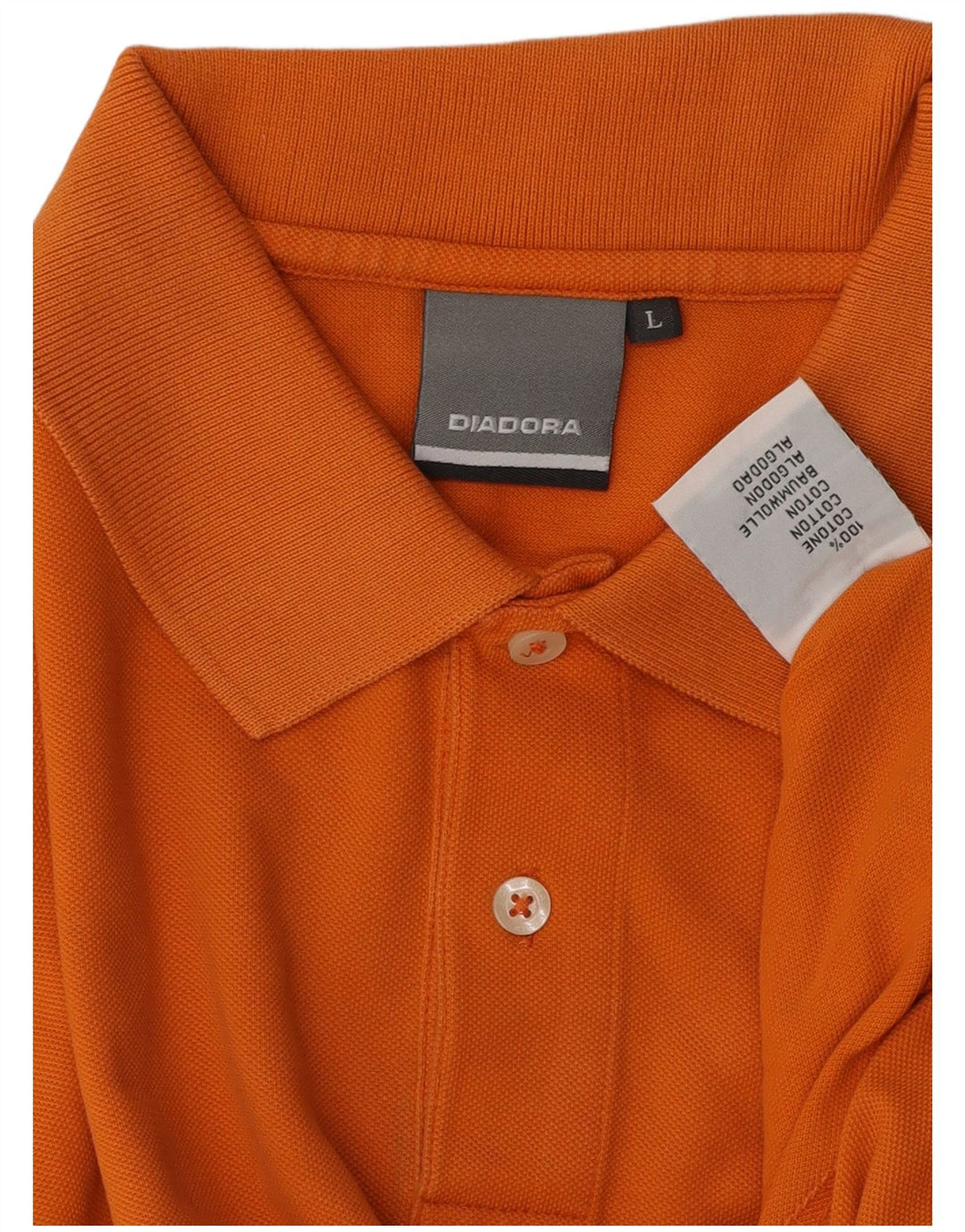 Męska koszulka polo Diadora, duża, pomarańczowa, bawełniana