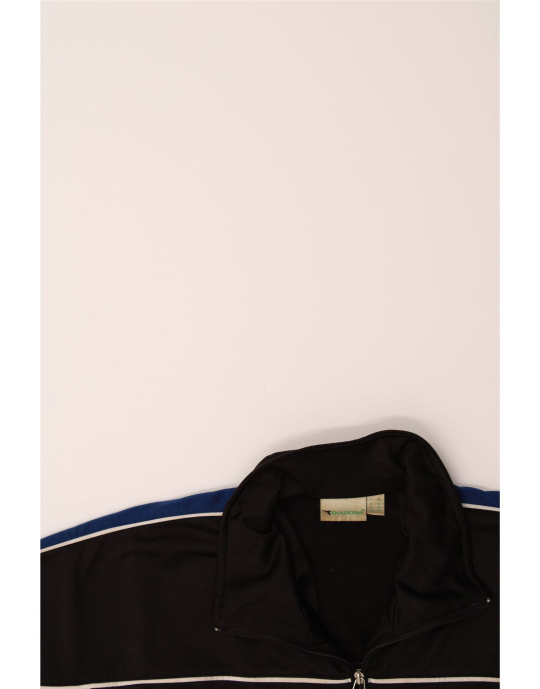 DIADORA Mens Oversized Tracksuit Top Jacket IT 50 Medium Black Colourblock Vintage Diadora and Second-Hand Diadora from Messina Hembry 