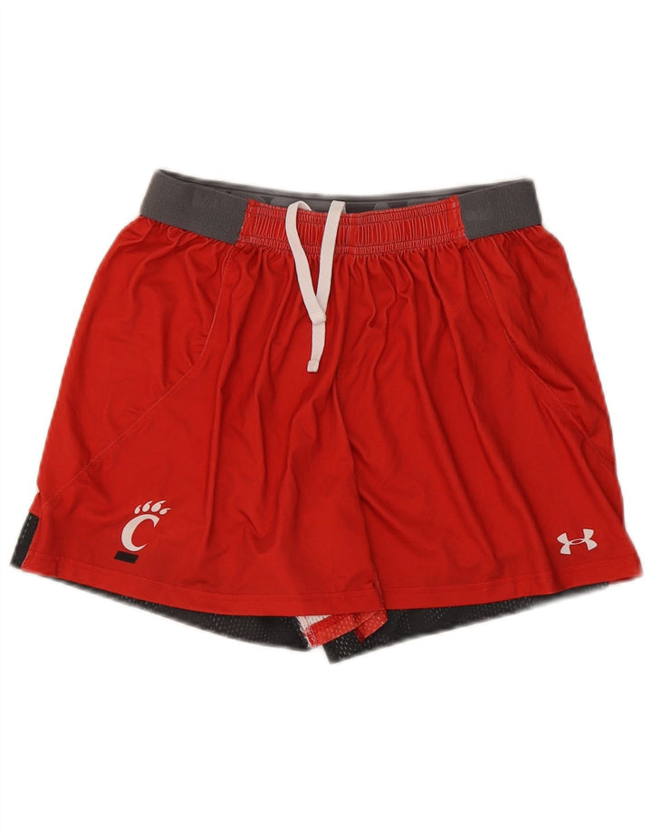 Damskie spodenki sportowe Under Armour UK 10, małe, czerwone, z poliestru w blokach kolorystycznych
