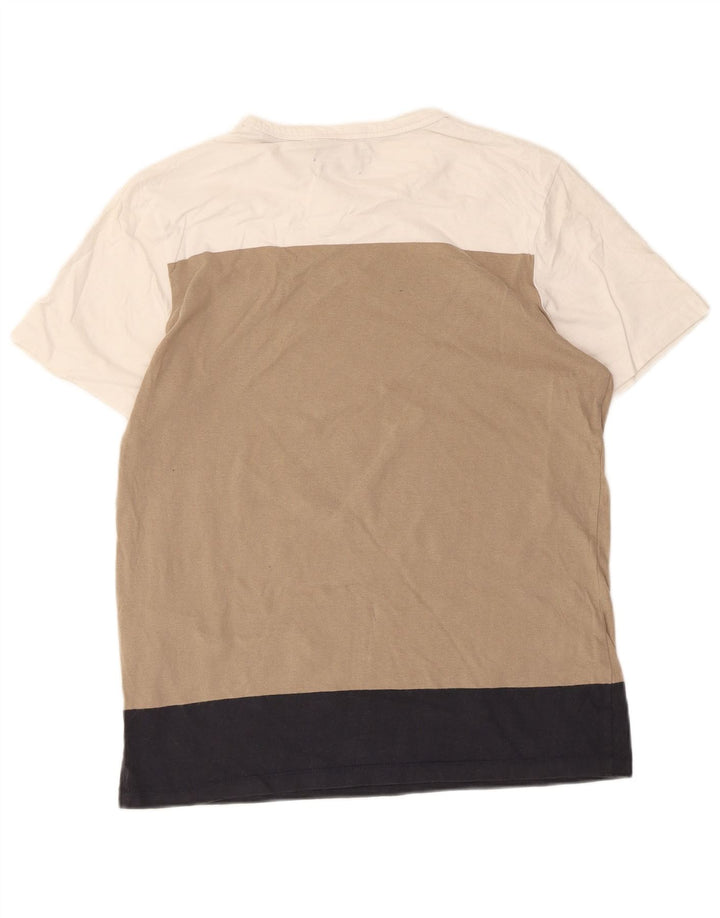 T-shirt męski Jack & Jones, bawełniany, średnio beżowy, z blokami kolorów