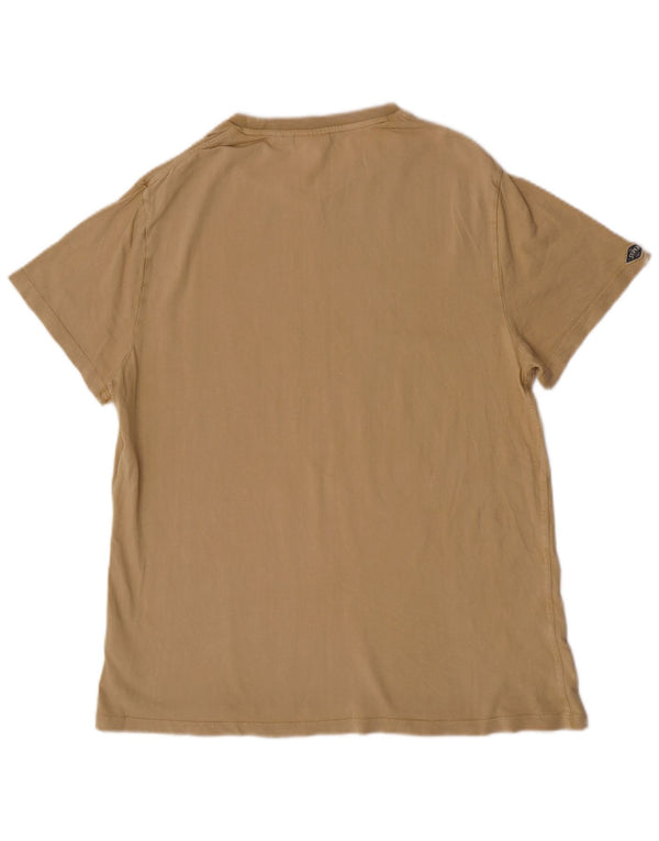 Męski T-shirt Superdry Slim Fit z grafiką, 2XL, beżowa, bawełniana