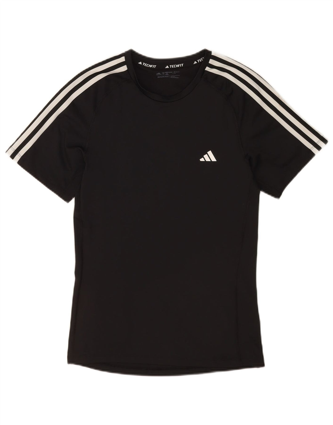 Męska koszulka Adidas Tech Fit Top, średni czarny poliester