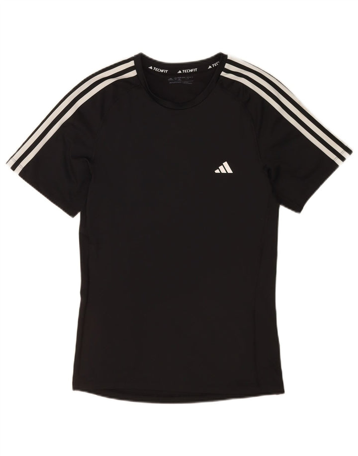 Męska koszulka Adidas Tech Fit Top, średni czarny poliester