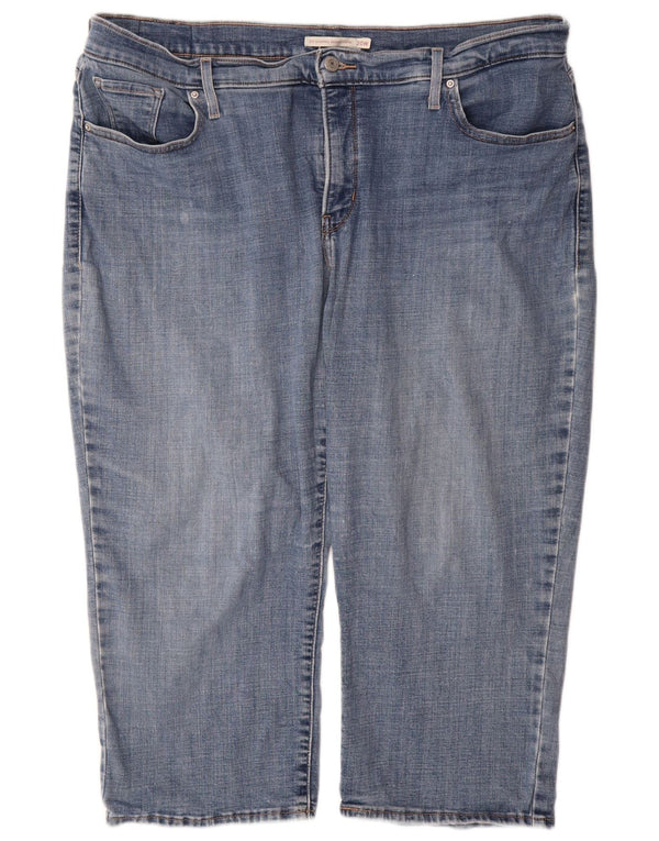 Damskie jeansy LEVI'S 311 Shaping Skinny Capri US 20 3XL W40 L21 Niebieskie bawełniane