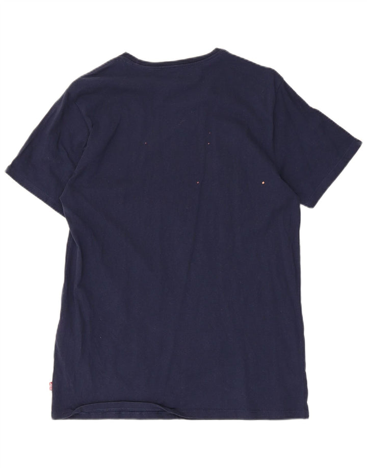 Męski T-shirt z grafiką Levi's, średni, granatowy, bawełniany