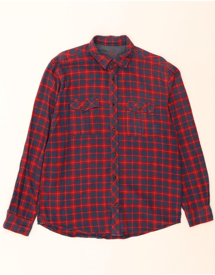TOM TAILOR Mens Flannel Shirt Large Red Check Cotton Vintage Tom Tailor and Second-Hand Tom Tailor from Messina Hembry 