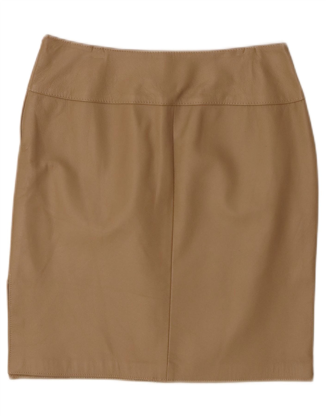 VINTAGE Womens Leather Skirt W30 Medium Beige Leather Vintage Vintage and Second-Hand Vintage from Messina Hembry 