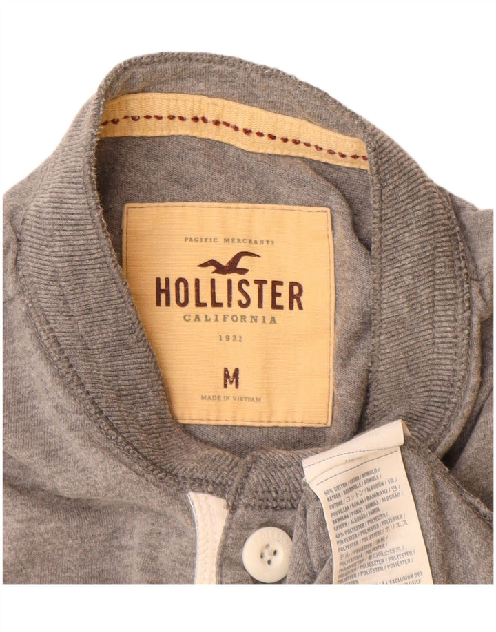 T-shirt męski Hollister Top, średnioszary, bawełniany
