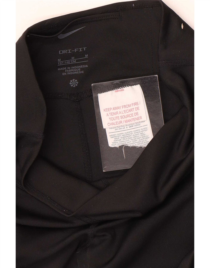 Dziewczęce legginsy Nike Dri Fit 10-11 lat, średni czarny poliester