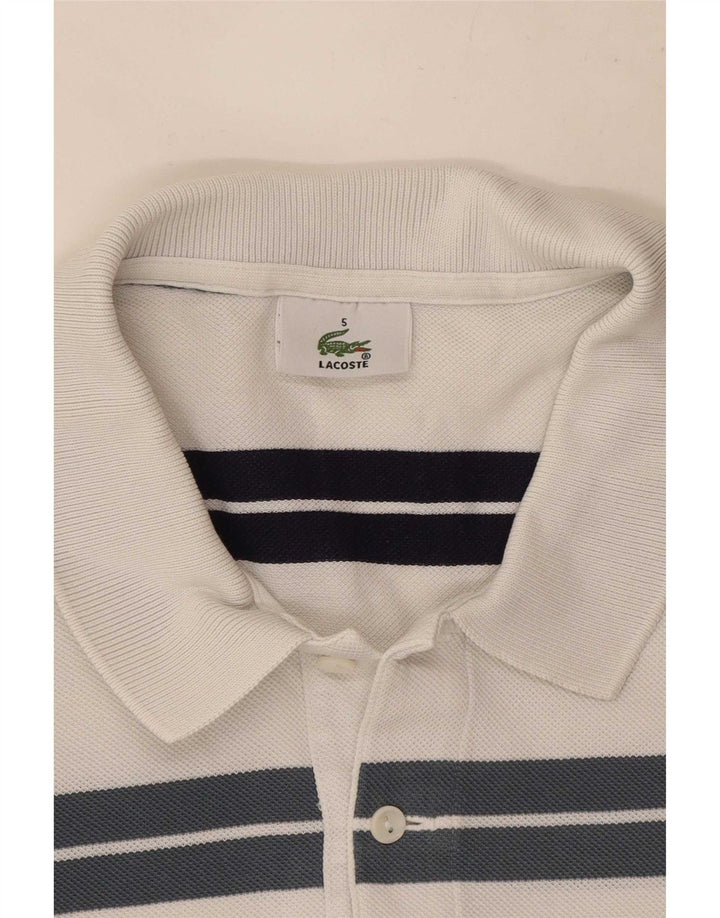 Męska koszulka polo Lacoste rozmiar 5, duże, białe paski