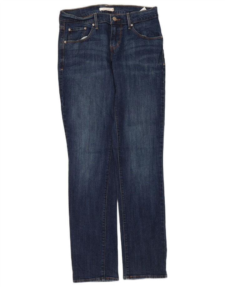 Damskie dżinsy Levi's 505 Straight W28 L32 Niebieskie bawełniane