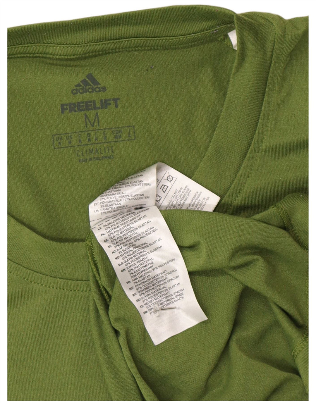 Męska koszulka Adidas Climalite Top, średni zielony poliester