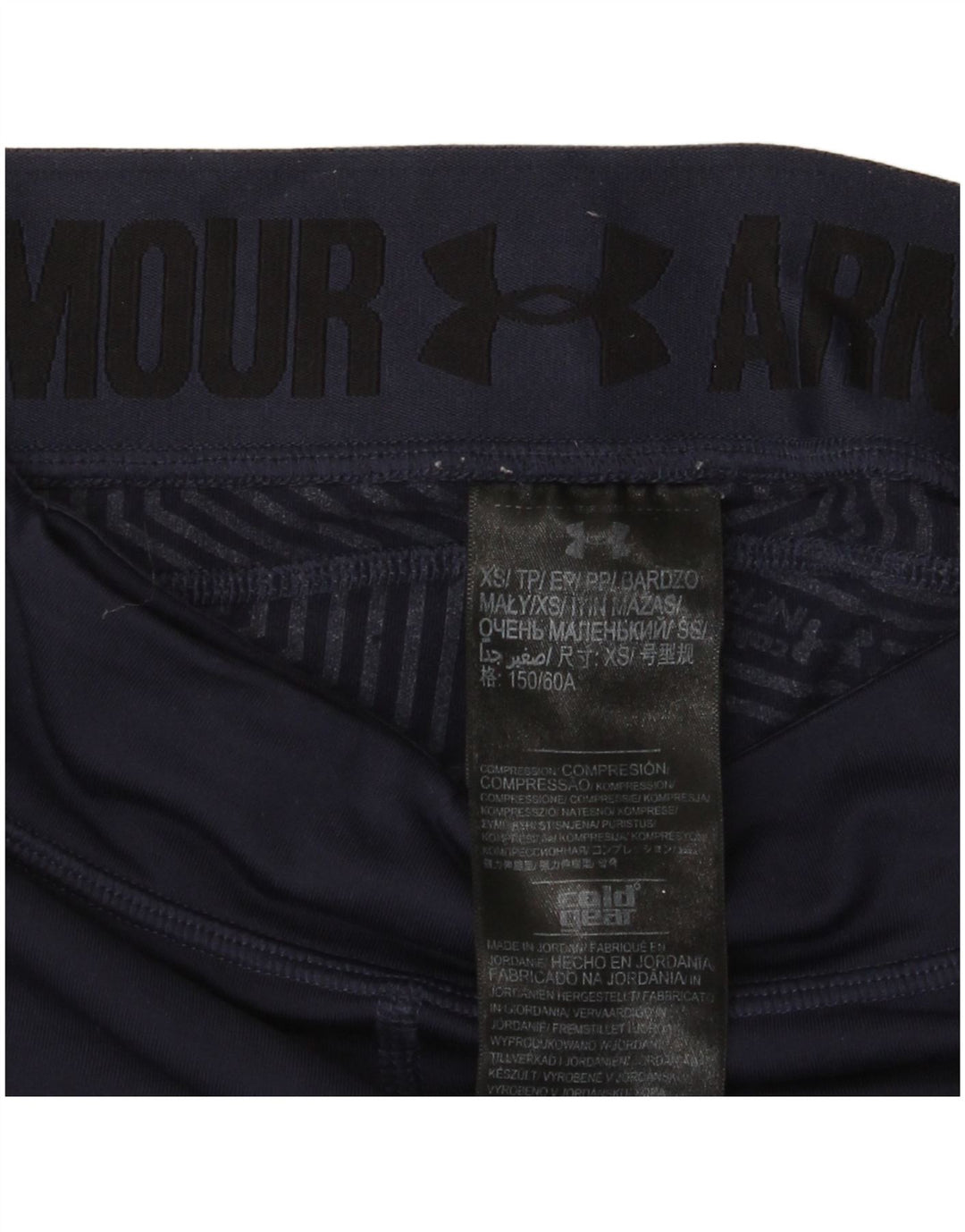 Legginsy damskie Under Armour UK 4 XS, granatowy, poliester z blokami kolorów