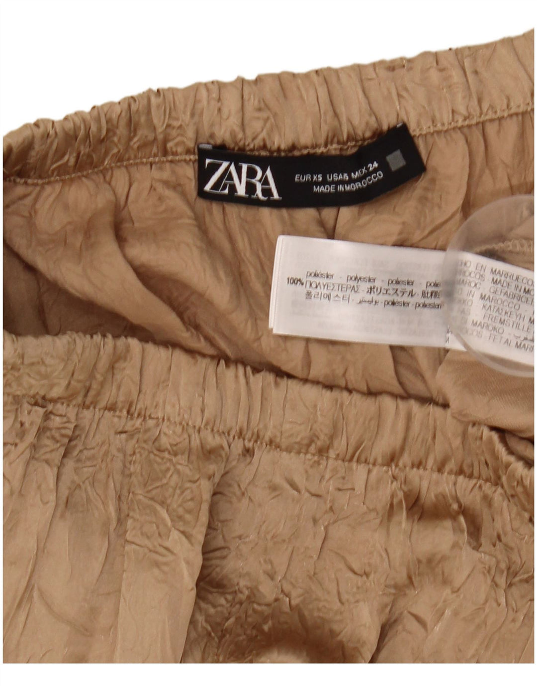Spodnie damskie Zara Cullotes XS W24 L31 Beżowy poliester